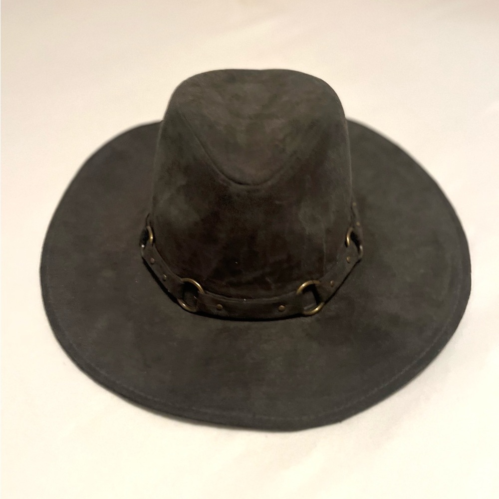 Free People Ring Leader Faux Suede Pine Green Hat